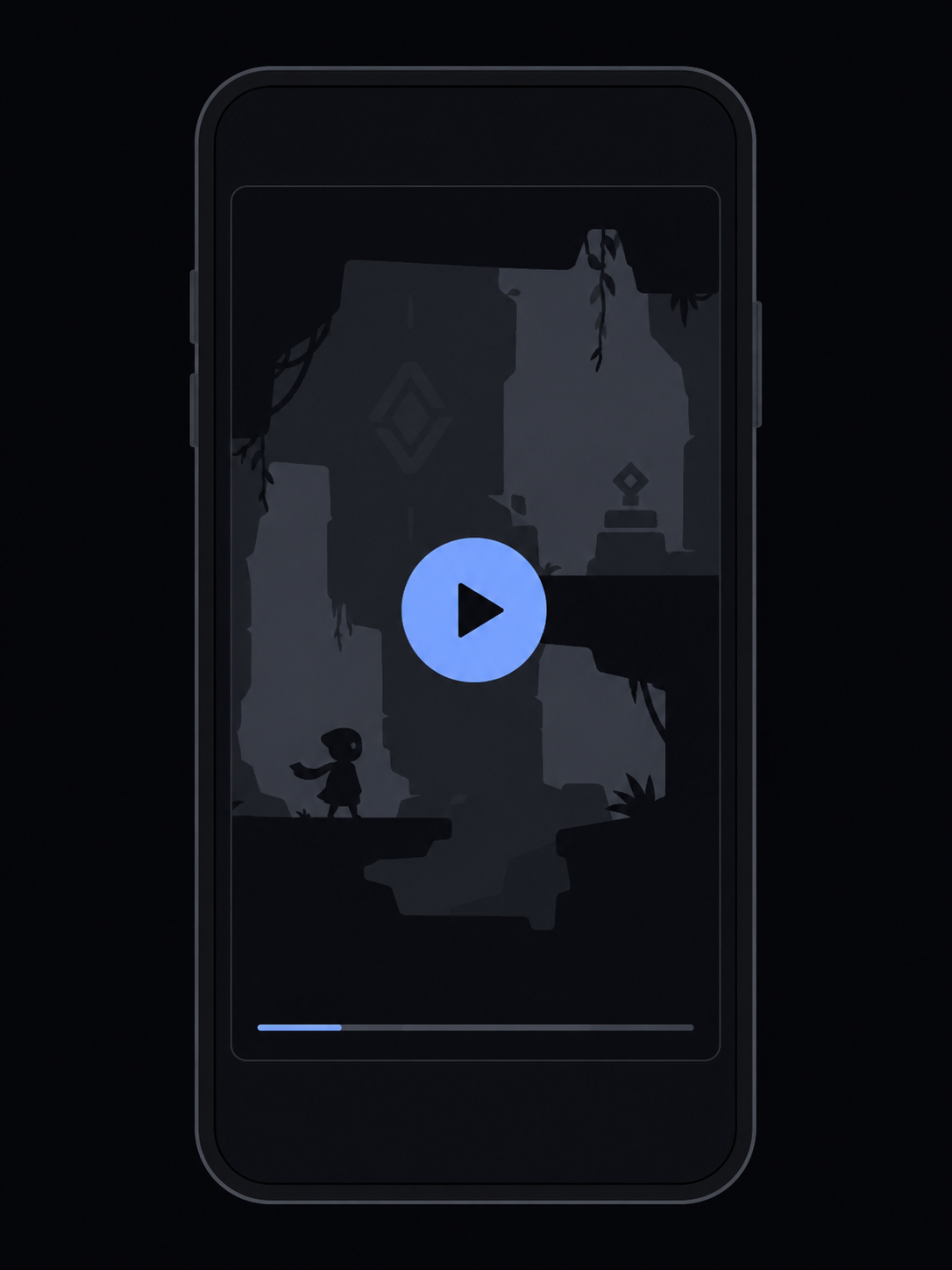 A phone playing a video